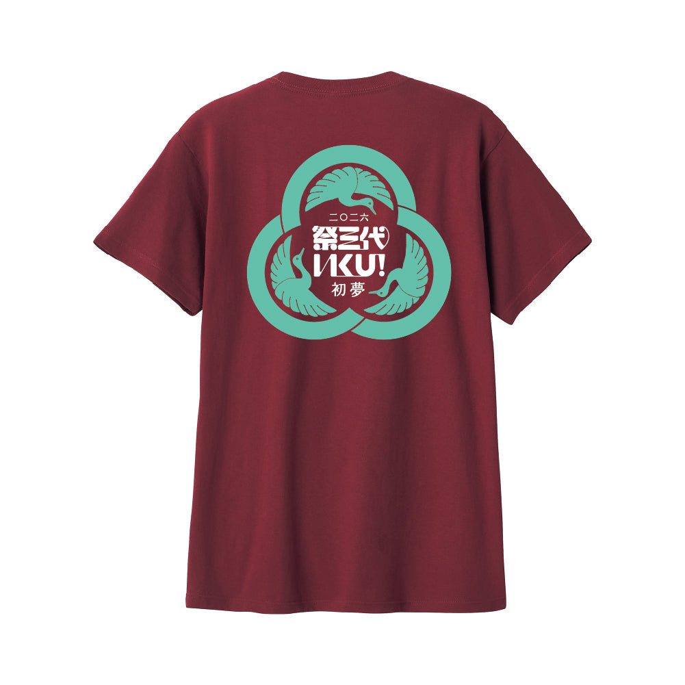 2026綿TシャツB2/バーガンディ