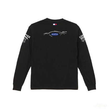 綿ロングTシャツ/ブラック
