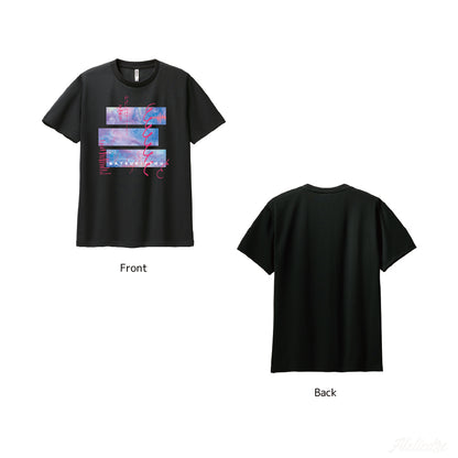夜の室戸の海Tシャツ/ブラック